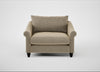 Devon Loveseat Boucle Velvet Rocky / Black