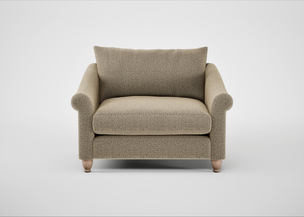 Devon Loveseat Boucle Velvet Rocky / Natural