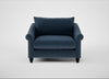Devon Loveseat Boucle Velvet Space / Black