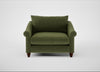 Devon Loveseat Boucle Velvet Wilder / Walnut Stained