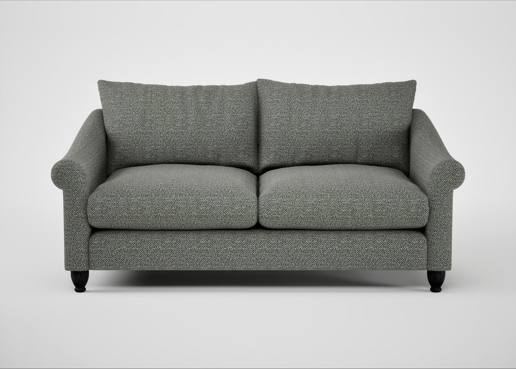 Devon 3 Seater Sofa Boucle Tweed Lapis / Black