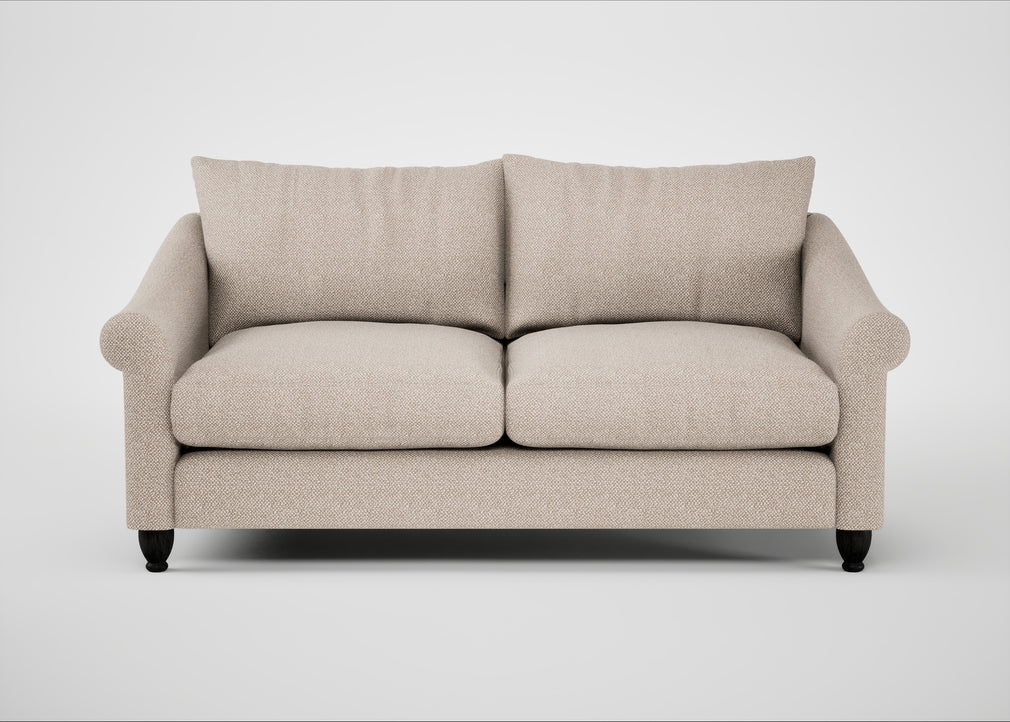 Devon 3 Seater Sofa Boucle Tweed Pearl / Black