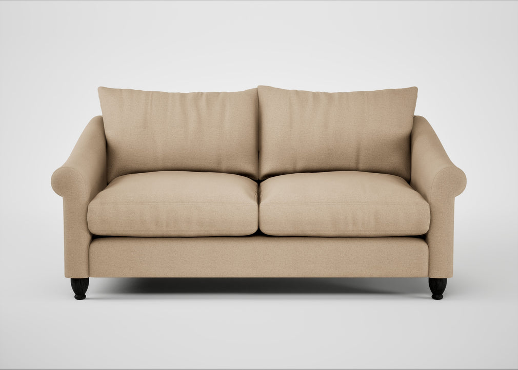 Devon 3 Seater Sofa Capelo Linen-Cotton Bamboo / Black