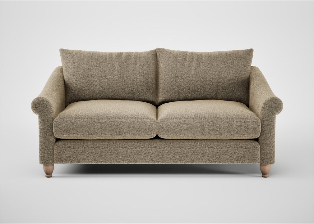 Devon 3 Seater Sofa Boucle Velvet Rocky / Natural