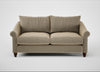 Devon 3 Seater Sofa Boucle Velvet Rocky / Walnut Stained