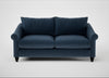 Devon 3 Seater Sofa Boucle Velvet Space / Black