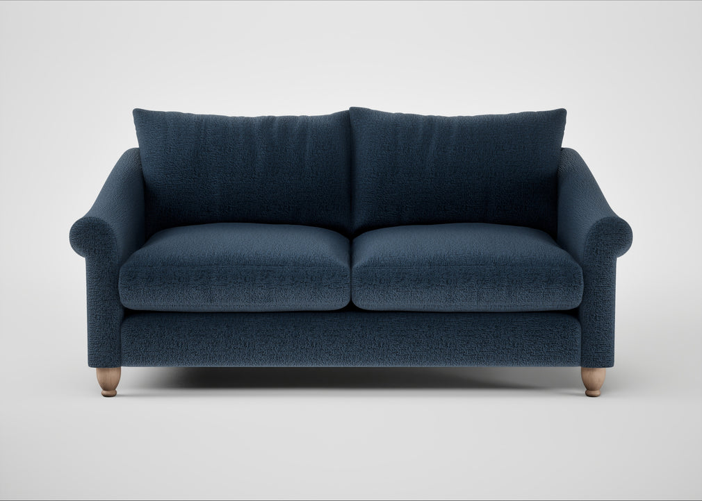 Devon 3 Seater Sofa Boucle Velvet Space / Natural