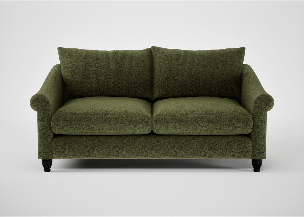 Devon 3 Seater Sofa Boucle Velvet Wilder / Black