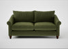 Devon 3 Seater Sofa Boucle Velvet Wilder / Walnut Stained