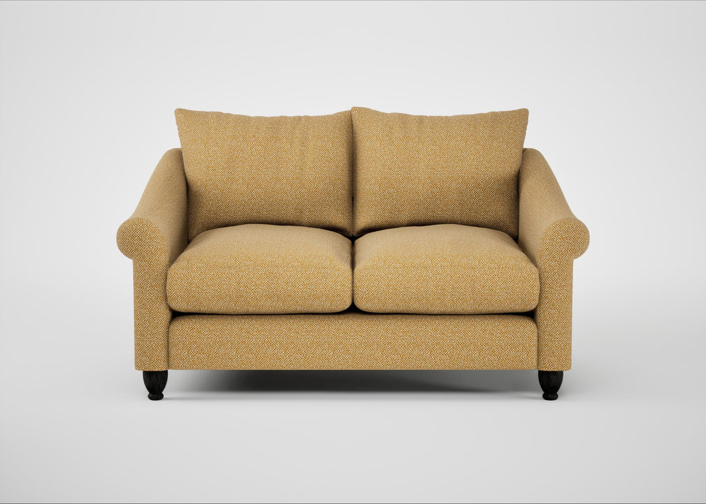 Devon 2 Seater Sofa Boucle Tweed Citrine / Black