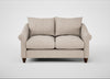 Devon 2 Seater Sofa Boucle Tweed Pearl / Walnut Stained