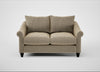 Devon 2 Seater Sofa Boucle Velvet Rocky / Black