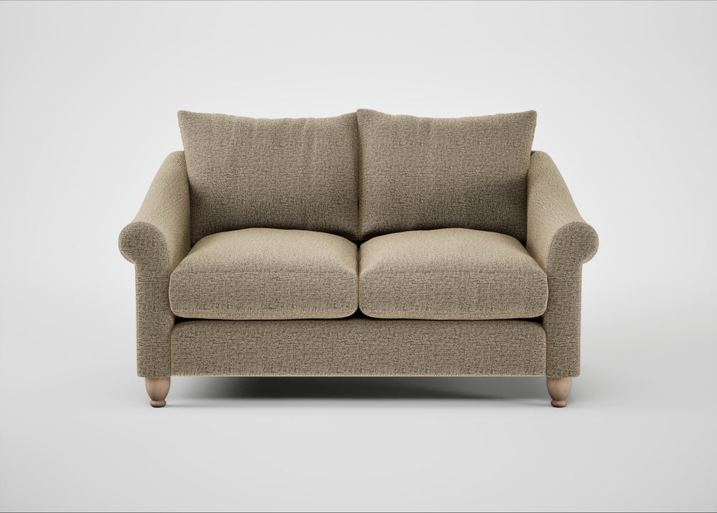Devon 2 Seater Sofa Boucle Velvet Rocky / Natural