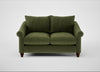 Devon 2 Seater Sofa Boucle Velvet Wilder / Walnut Stained