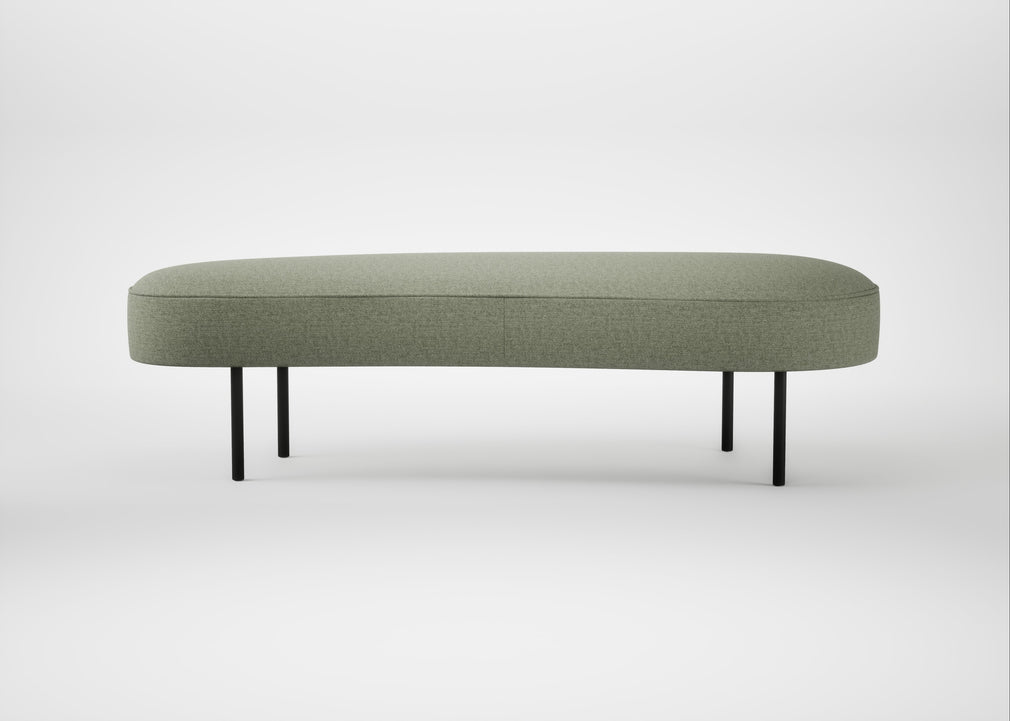 Isola Large Ottoman Siena Cotton Pistachio / Black