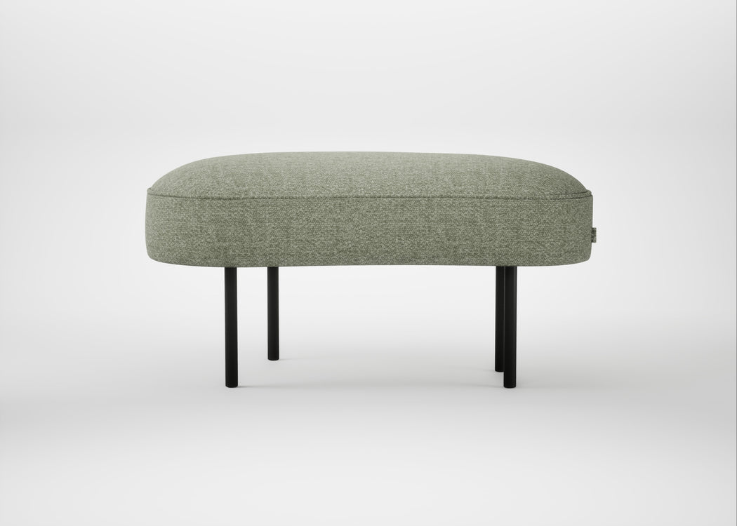 Isola Small Ottoman Siena Cotton Pistachio / Black
