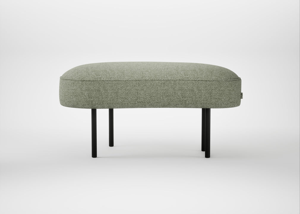 Isola Small Ottoman Siena Cotton Pistachio / Black