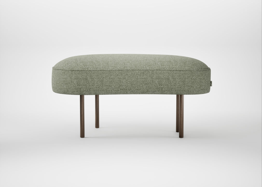 Isola Small Ottoman Siena Cotton Pistachio / Bronze