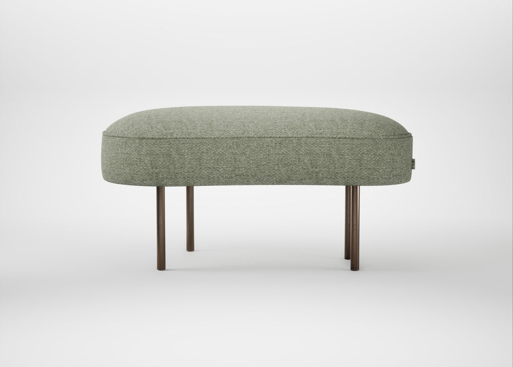 Isola Small Ottoman Siena Cotton Pistachio / Bronze