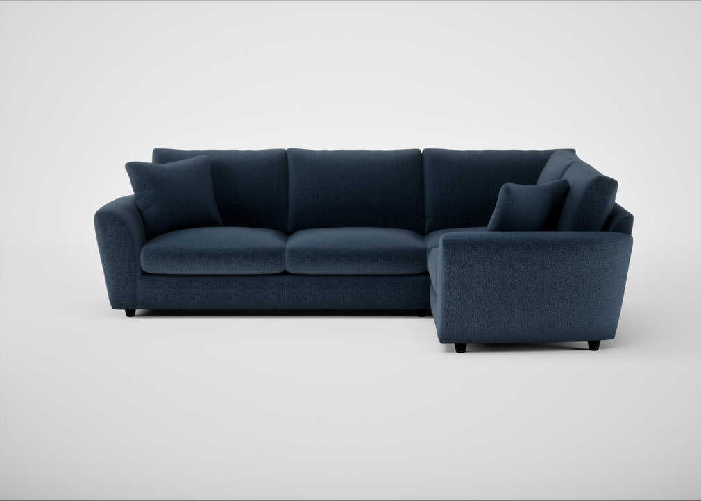 Snooze Right Hand Facing Corner Sofa Boucle Velvet Space