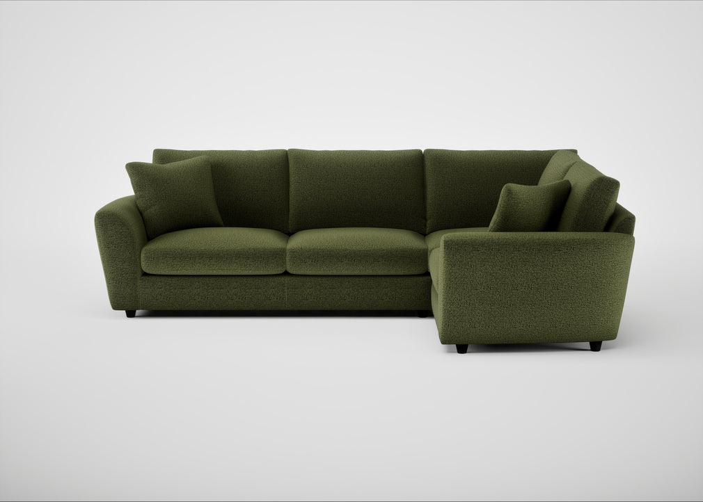 Snooze Right Hand Facing Corner Sofa Boucle Velvet Wilder