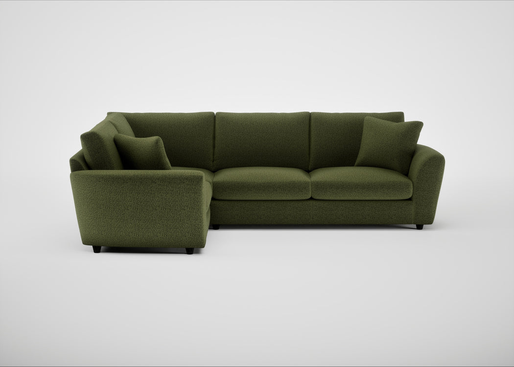Snooze Left Hand Facing Corner Sofa Boucle Velvet Wilder