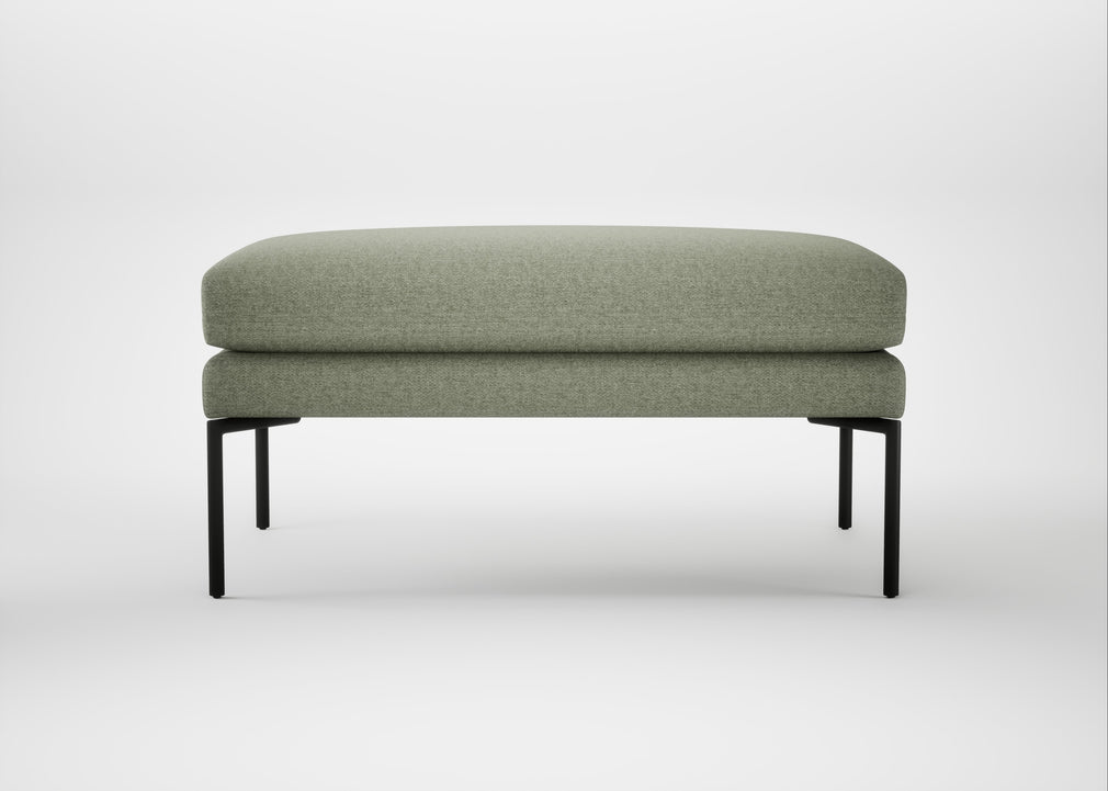 Matera Ottoman Siena Cotton Pistachio / Black
