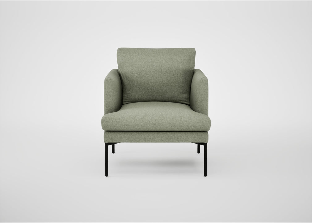 Matera Armchair Siena Cotton Pistachio / Black