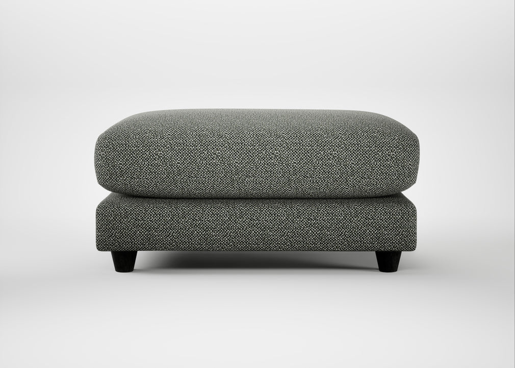Snooze Footstool Boucle Tweed Lapis