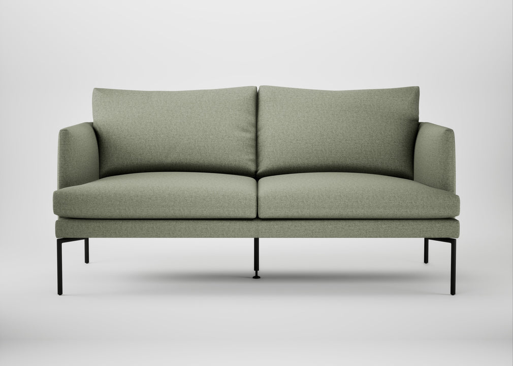 Matera 2 Seater Sofa Siena Cotton Pistachio / Black