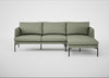 Matera Right Hand Facing Chaise Sofa Siena Cotton Pistachio / Black