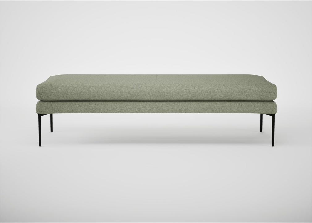 Matera Bench Siena Cotton Pistachio / Black / 160cm