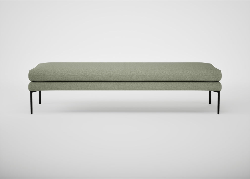 Matera Bench Siena Cotton Pistachio / Black / 180cm