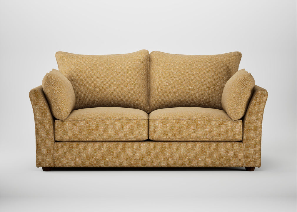 Tailor 3 Seater Sofa Boucle Tweed Citrine / Walnut Stained