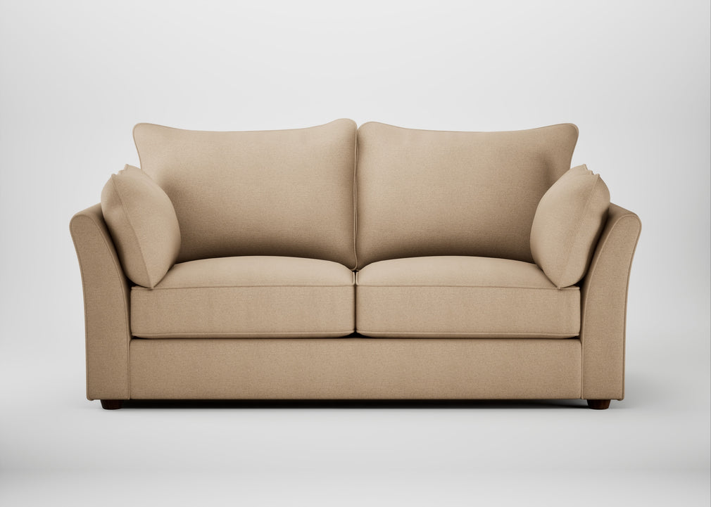 Tailor 3 Seater Sofa Capelo Linen-Cotton Bamboo / Walnut Stained