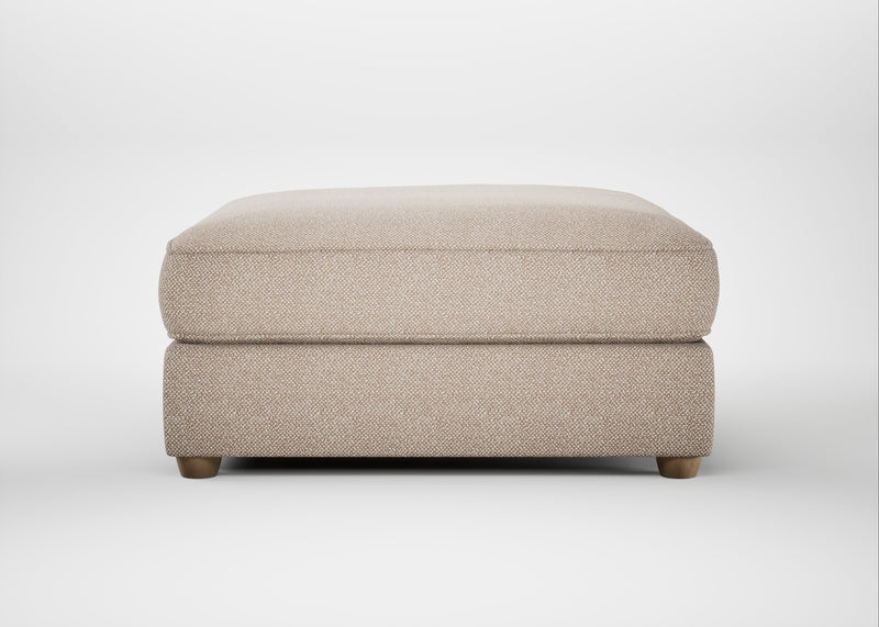 Tailor Square Footstool Boucle Tweed Pearl / Natural