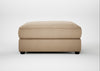 Tailor Square Footstool Capelo Linen-Cotton Bamboo / Black