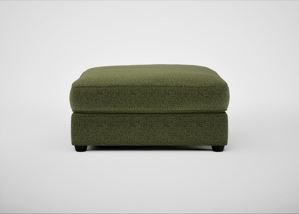 Tailor Square Footstool Boucle Velvet Wilder / Black