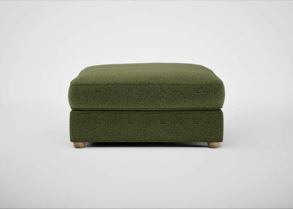 Tailor Square Footstool Boucle Velvet Wilder / Natural