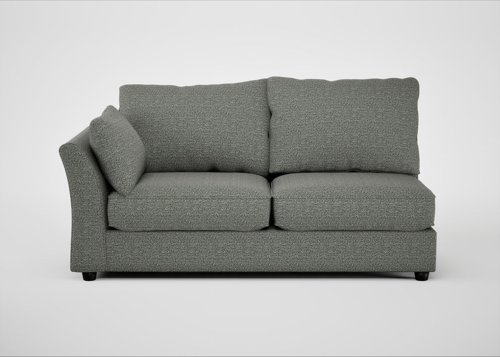 Tailor Large Left Hand Facing Corner Sofa Boucle Tweed Lapis / Black
