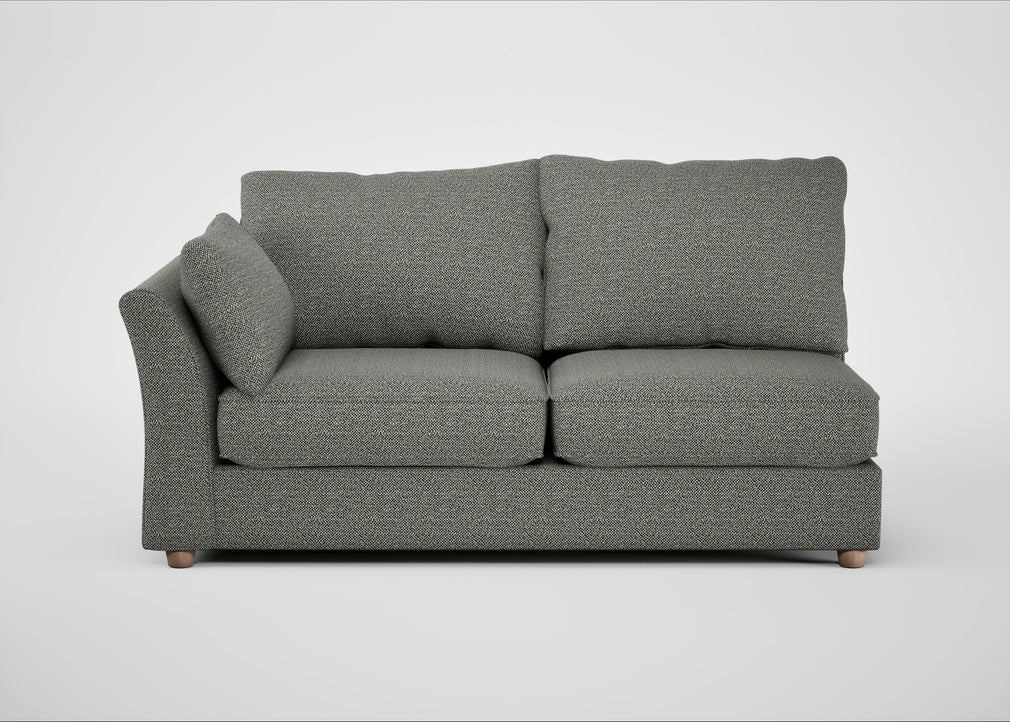 Tailor Large Left Hand Facing Corner Sofa Boucle Tweed Lapis / Natural