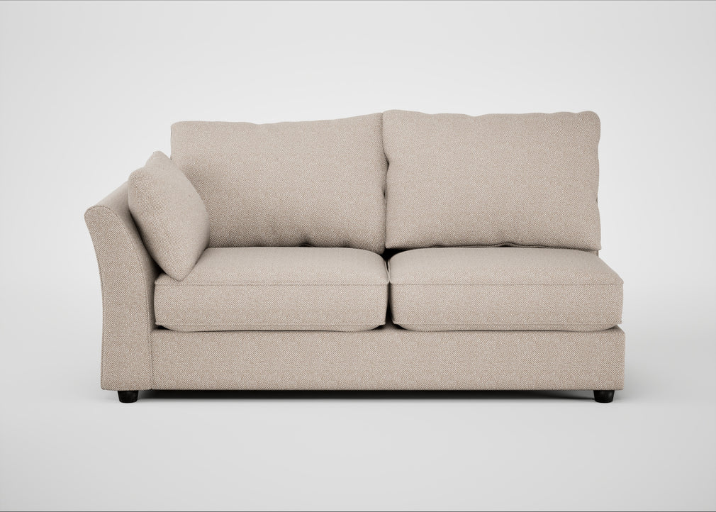 Tailor Large Left Hand Facing Corner Sofa Boucle Tweed Pearl / Black