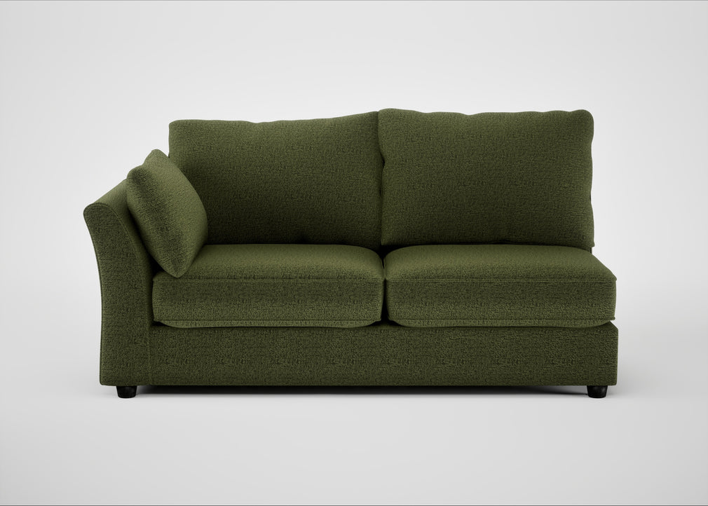 Tailor Large Left Hand Facing Corner Sofa Boucle Velvet Wilder / Black