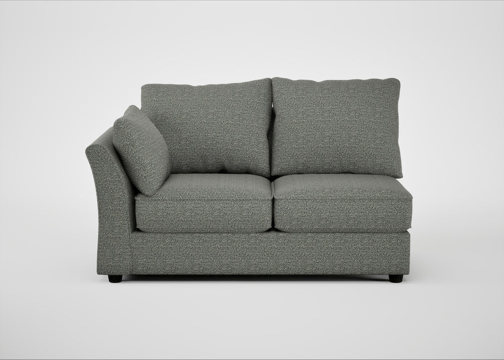 Tailor Medium Left Hand Facing Corner Unit Boucle Tweed Lapis / Black
