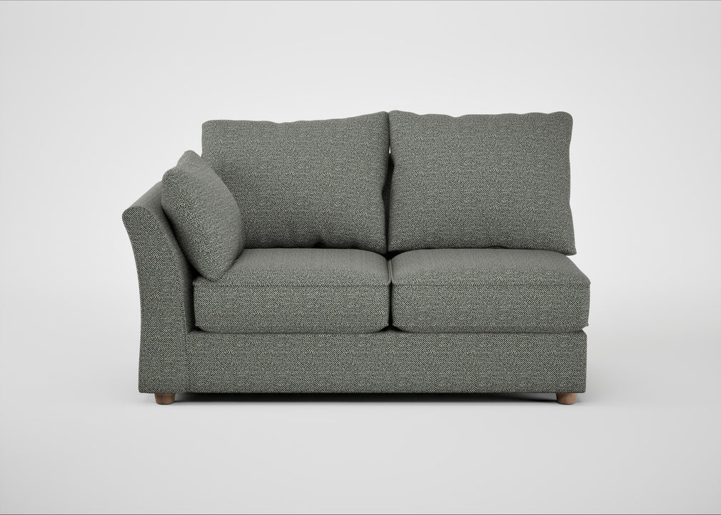 Tailor Medium Left Hand Facing Corner Unit Boucle Tweed Lapis / Natural