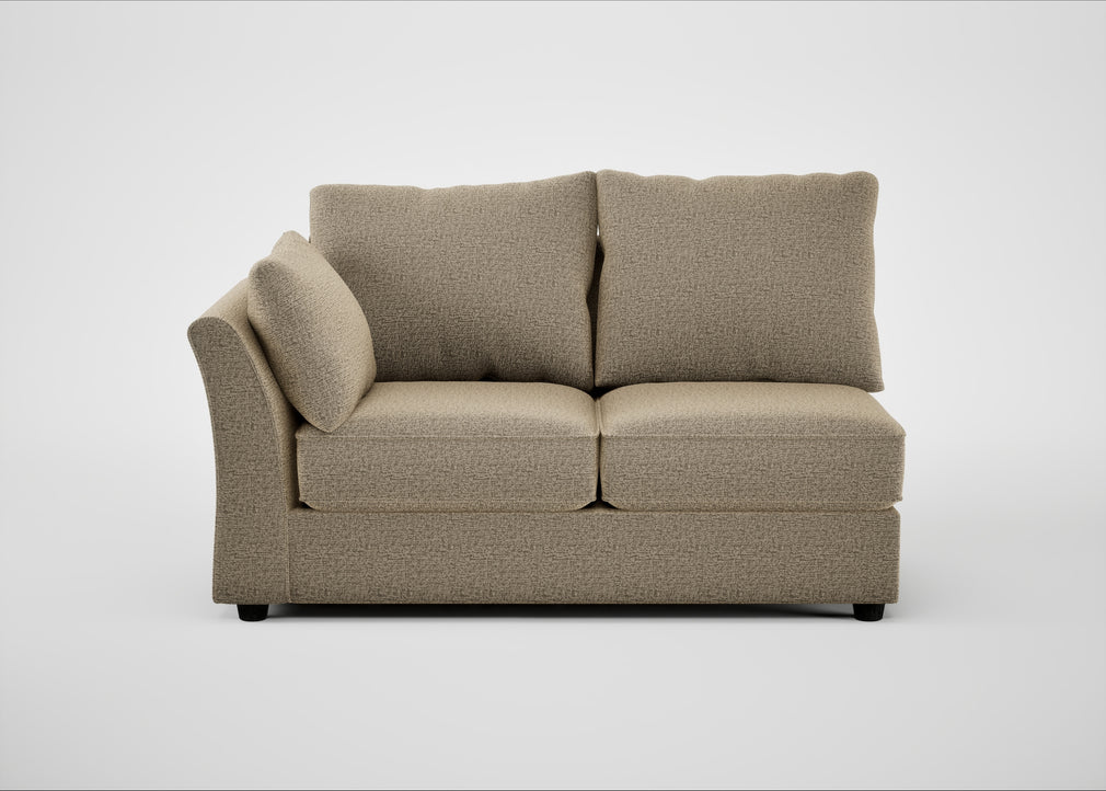 Tailor Medium Left Hand Facing Corner Unit Boucle Velvet Rocky / Black