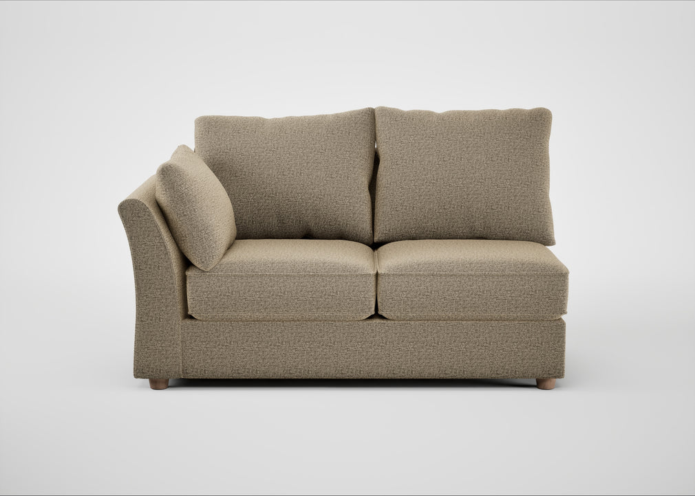 Tailor Medium Left Hand Facing Corner Unit Boucle Velvet Rocky / Natural