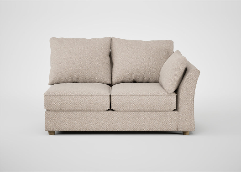 Tailor Medium Right Hand Facing Corner Unit Boucle Tweed Pearl / Natural