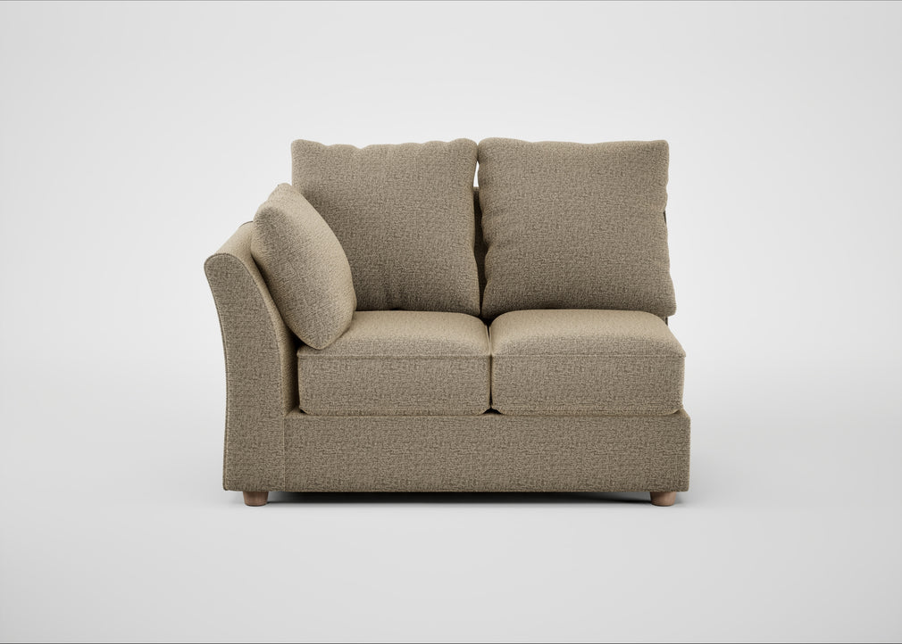 Tailor Double Left Hand Facing Corner Unit Boucle Velvet Rocky / Natural