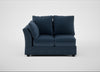 Tailor Double Left Hand Facing Corner Unit Boucle Velvet Space / Black